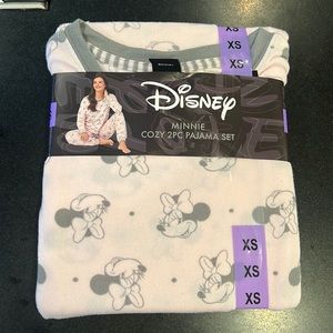 Disney Light Pink & Gray Minnie PJs
